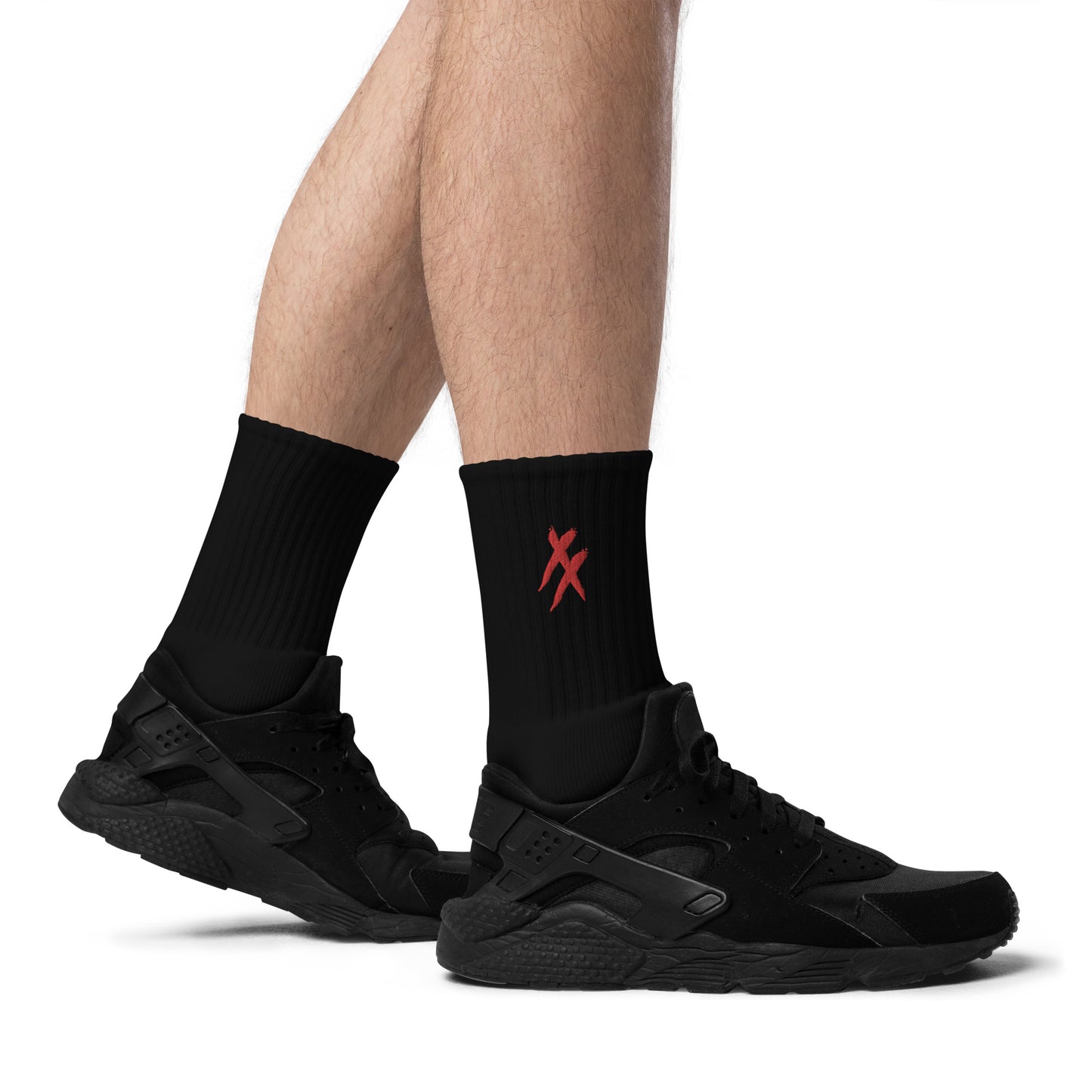 Red X's - Embroidered socks
