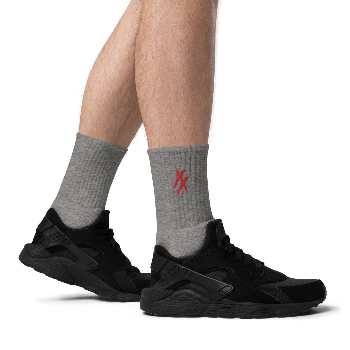 Red X's - Embroidered socks