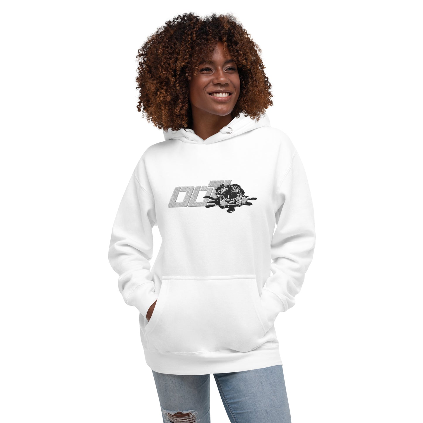 Unisex (White) ooT World Embroidered Hoodie